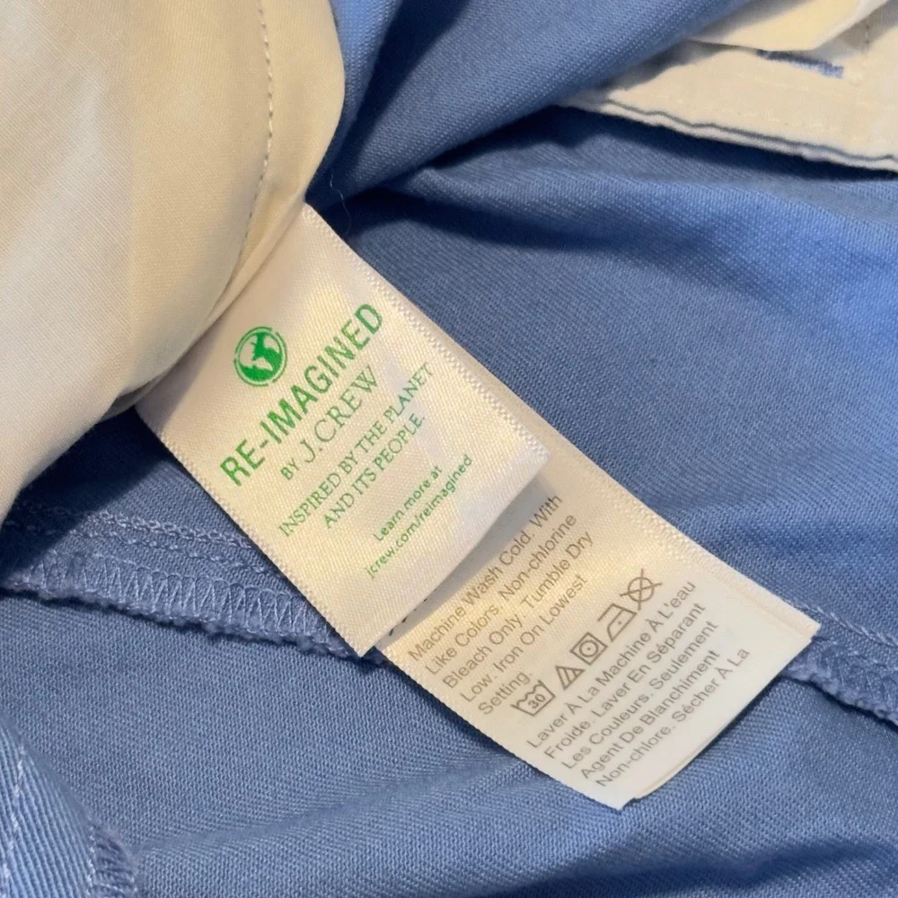 J.Crew Mens Re-Imagined‎ Stretch Chino Shorts Light Blue 11 Inseam Size 38